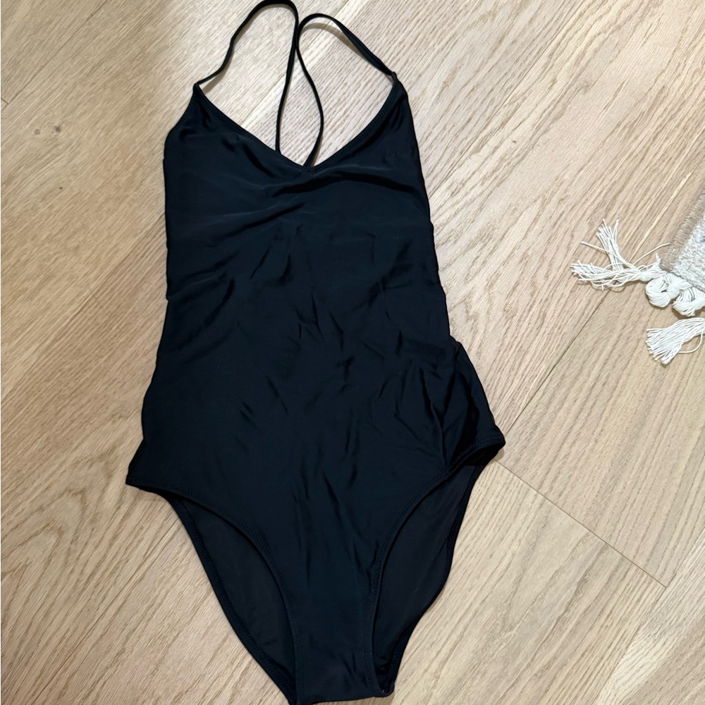 Aerie Black One-Piece Swimwear